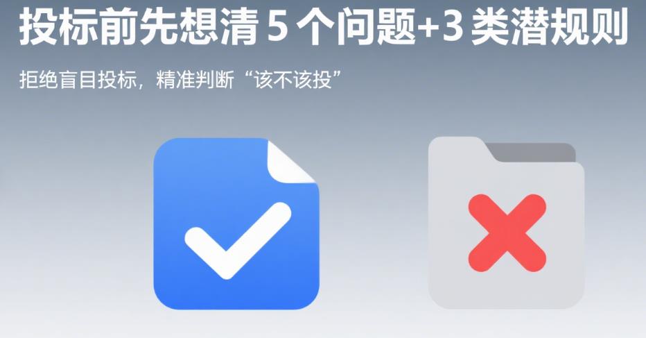 投标前必须思考的 5 个问题：帮你判断这个标该不该投（附潜规则应对）