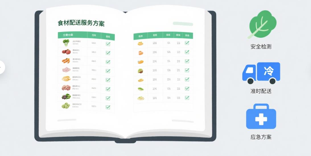 食材配送服务方案怎么写？学校、企业食堂都适用的实用写法