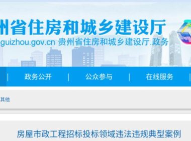 最新！3起房屋市政工程招标投标领域违法违规典型案例